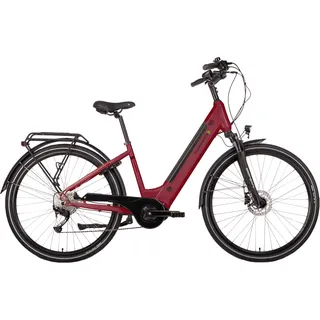 Saxonette E-Bike Deluxe Wave 2023 28 Zoll RH 45 cm Damen rot