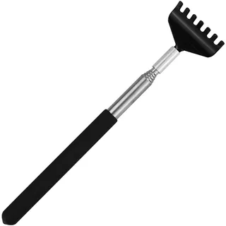 LAMXD Rückenkratzer Gegen Juckreiz. Hochwertiger Edelstahl Kratzhand Rückenkratzer Ausziehbar Von 20 Auf Bis Zu 68cm Mit Gepolstertem Und Stabilem Grif