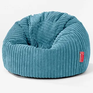 Lounge Pug Kinder Klassicher Kindersessel Sitzsack, Türkis Cordstoff, Kindersitzsack, Gaming-Sitzsack Beanbag für Jungen & Mädchen