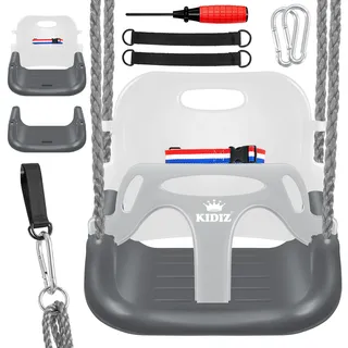 Kidiz 3 in 1 Schaukelsitz Weiß / Grau