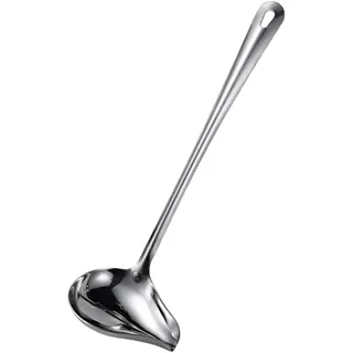 MagiDeal Edelstahl-Suppenkelle, Suppen-Servierlöffel-Kelle, Metall-Servier-Premium-Kochen mit langem Griff, Küchen-Suppenkelle,