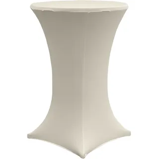 Baumarktplus Stehtischhusse Stretch 60 cm Beige