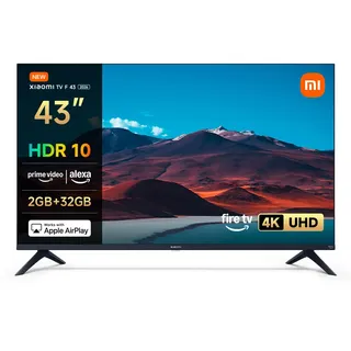 Xiaomi TV F 43, 43 Zoll (109 cm), 4K UHD, Smart TV, Fire OS8, Triple Tuner DVB-C/S/S2/T/T2,HDR10, MEMC,Sprachsteuerung mit Alexa, 2GB+32GB, Kompatibel mit Apple AirPlay