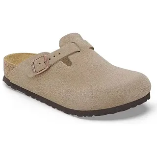 Birkenstock Leder-Clogs "Boston" in Taupe - Weite S - 29
