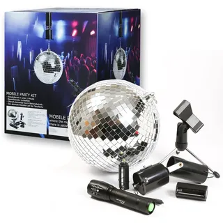 satisfire Discokugel Set 20cm Schwarz