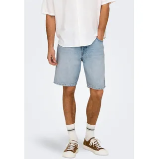 Only & Sons Jeans-Bermudas "Onsedge" in Hellblau - XXL
