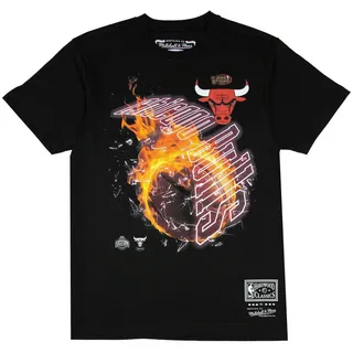 Mitchell & Ness NBA Chicago Bulls HWC Blaze Graphic Tee Schwarz M