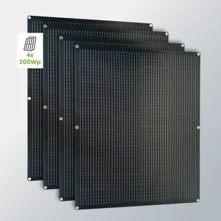 Ipv Isola 200W YH200W-15M Flexibles Solar Panel Fullblack (4er-Pack)