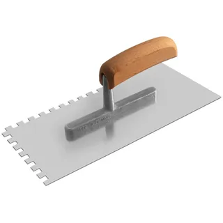 TECTOOL Glättekelle GLÄTTEKELLE E4, ROSTFREI, HOLZ (packung, 1 Kelle) Holzgriff mit rostfreiem Blatt silberfarben 6 cm x 28 cm
