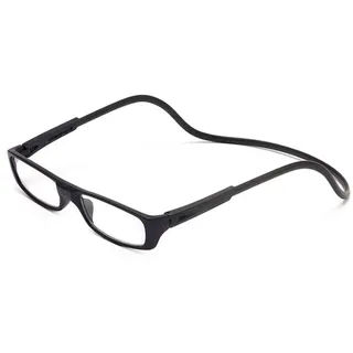 Xiaoki Tragbare verstellbare Lesebrille Front Connect Magnetverschluss Clip Presbyopie Lesebrille Hals herum (Color : Black, Size : +1.50)
