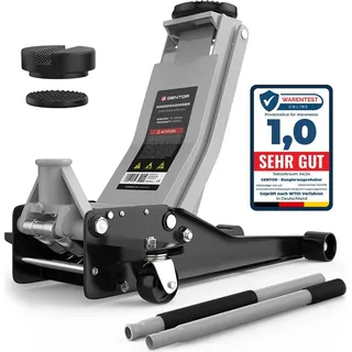 GENTOR Wagenheber hydraulisch 3T Flach Rangierwagenheber Autoheber 75-505mm Hellgrau