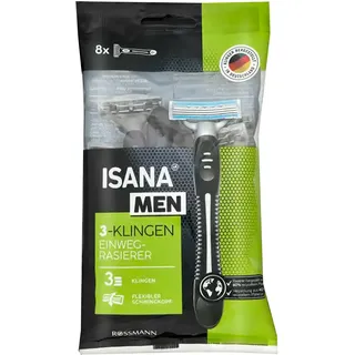 Isana Men Einwegrasierer 3-Klingen 8 Stück 8er Set