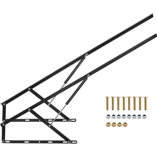 Vevor Bettlift, 150x 200 cm Kompatibel, extra Groß, 140 kg Tragkraft, DIY-Wandbett-Mechanik-Hardware-Kit Vertikal Deluxe, Pneumatischer Hebel, hochbelastbare Stütze, Klappbar für Gästezimmer