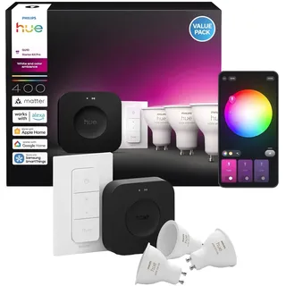 Philips Hue Starter Kit Pro 929003666513 4,2 W GU10 warmweiß 3 St.