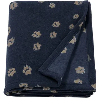 Jack Wolfskin Paw Blanket Kuschelige Fleece Decke One Size blue midnight sky