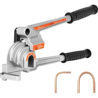 Vevor Rohrbiegegerät, 6,35/9,525/12,7 mm Außendurchmesser, 3-in-1-Rohrbieger mit manueller Wasserwaage, 180°-Biegewerkzeug für Kupfer-Aluminium-Rohre für Autoreparaturen, HVAC-Klimaanlagen