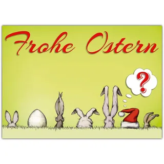BREITENWERK A4 XXL Osterkarte OSTERMÜTZE mit Umschlag - lustige Premium Klappkarte für liebe Freunde Verwandte Kollegen - Frohe Ostern Karte