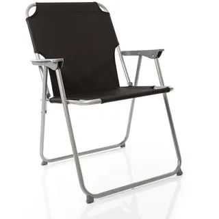 BigDean Campingstuhl Klappstuhl Schwarz