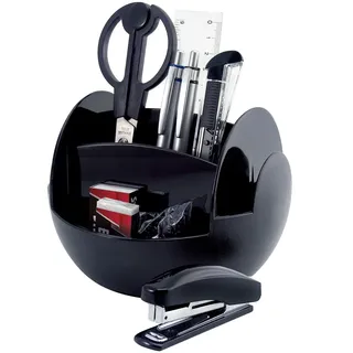Premium rotierender Schreibtischorganizer,inkl. 9-teiligem Zubehör, schwarz