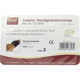 Bort Stabilo Handgelenkbandage schwarz Gr.3 1 st