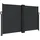 Seitenmarkise Ausziehbar 140 x 600 cm Schwarz Polyester