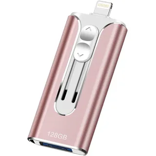 3-in-1 128 GB USB-C Stick mit schneller Datenübertragung, Micro-USB Stick für Handy, Speicherstick für Handy - DATAFLEX Pink