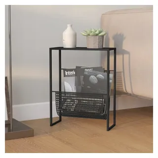 vidaXL Zeitungsständer Zeitungsständer Zeitungshalter Zeitschriftenhalter Prospektablage Schw schwarz