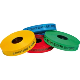 Kelmaplast Trassenwarnband L.250 m B.40mm Aufdruck Achtung Kabel