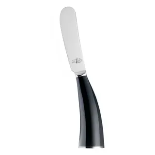 Forge de Laguiole Buttermesser Lou Bure - Stephane Rambaud - Aubrac Horn - schwarz