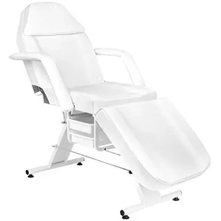 Activeshop Basic 202 Kosmetikliege Massageliege Massagetisch Massagestuhl Weiss bis 150 kg belastbar Premium-PU-Leder mit Aufbewahrungsladen 180 x 60 x 75 cm (L x W x H)