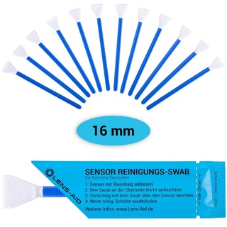 Lens-Aid Kamerazubehör-Set Sensor Reinigungsset mit einzelnen Swabs oder als Set inkl. Flüssigreiniger für Vollformat, APS-C oder MFT Kamera Sensoren., (12 einzeln verpackte Swabs pro Set)