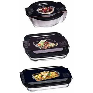 Ritzenhoff & Breker Auflaufformen mit Frischhaltedeckel 3er Set groß