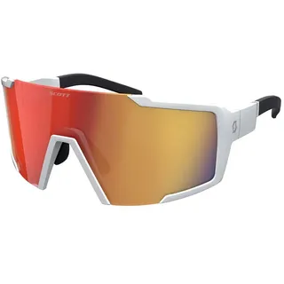 Scott Shield Sonnenbrille - White Matt - Red Chrome/CAT3