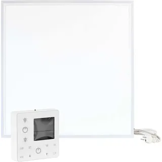 Wiltec Infrarot Deckenheizung 370W 65,5x63x3,5cm Infrarotheizung LED Heizung mit Thermostat