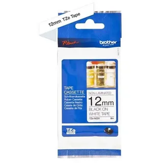 Brother P-Touch Schriftbandkassette TZEN231 12mmx8m unlaminiert sw auf ws