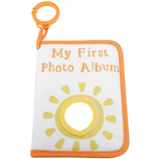 Baby's My First Family Album, Fotoalbum für Kleinkinder mit Sicherheitsspiegel, Fotobuch aus weichem Stoff für Neugeborene