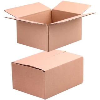 Kartons versand 200x150x100 mm 40 Stück | 1-wellig B-Welle Versandkarton Klein für DHL Päckchen S | DPD XS | GLS XS | Hermes Päckchen | Shipping Box Päckchen Kartons E-Commerce, Paket Karton (40)