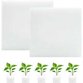 Uryxery Steinwolle, Steinwolle Anzucht 2 Stück Hydroponik Schwamm Karten 200 Stück nach Zuschneiden – Alternative für Gewächshaus, Samenkeimung und Hausgemüse