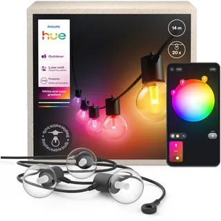 Philips Hue Festavia Globe Outdoor Lichterkette 14 m