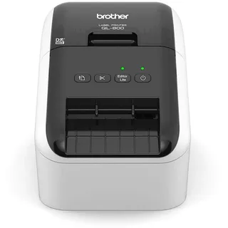 Brother QL-800 Etikettendrucker Thermodirekt 600x600 dpi USB 2.0 "gut" - Schwarz/Grau