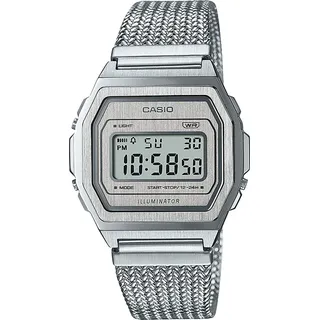 Casio A1000MA-7EF Vintage Iconic Damenuhr Silberfarben