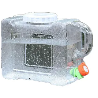GFJEDTKY 5L~25L Camping Wasserkanister, Wasserbehälter Mit Hahn, Tragbarer Trinkwasserkanister,Wasserkanister BPA-Frei, Für Outdoor Reise Hause Trinkder Speicher-Eimer,5L