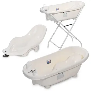 Lorelli Babybadewanne 88 cm Badesitz Badewannenständer Ablauf, weiß