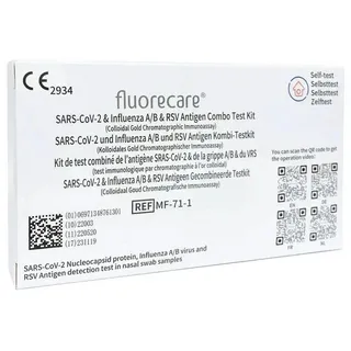fluorecare SARS-CoV-2, Influenza A/B & RSV Combo-Schnelltest 1 St.