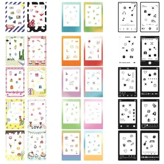 HIYQIN Fotoaufkleber, 30 Stück Schöne Foto-Randaufkleber, Kompatibel mit Fujifilm Instax Mini Film - für Instax Mini 13 LiPlay/LiPlay+ 12/11/99/9/8/SE/7S/40/50S/90 EVO - Lustige Randaufkleber