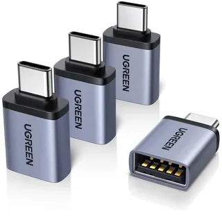 UGREEN Adapter USB C auf USB (4 Stück) 10Gbps Handy OTG Adapter Thunderbolt 4/5 kompatibel mit iPhone 17/16/15 Serie MacBook Neo Pro M4 Mac mini Galaxy S25 usw.