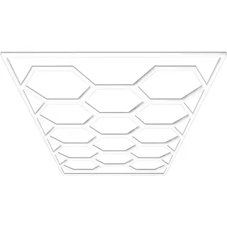 Barberpub Hexagon LED Garage Light, 3 einstellbare Helligkeitsstufen, LP004/dimmbar, Aluminiumrahmen - Weiß