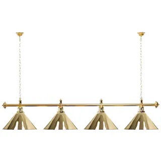 Billiard-Royal Billardlampe mit 4 Schirmen Gold Goldfarbene Halterung