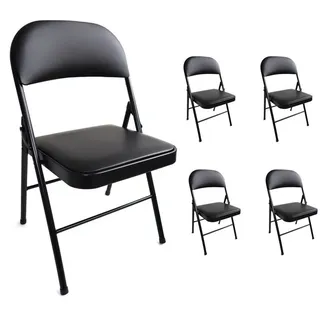 Stalwart Klappstuhl 4er Set Schwarz