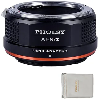PHOLSY FTZ Objektivadapter für Nikkor F (AI) Objektiv und Kompatibel mit Nikon Z Mount Kameragehäuse für Z fc, Z30, Z9, Z8, Z6 ii, Z7 ii, Z6, Z7, Z5, Z50, Kompatibel mit Nikon F auf Z